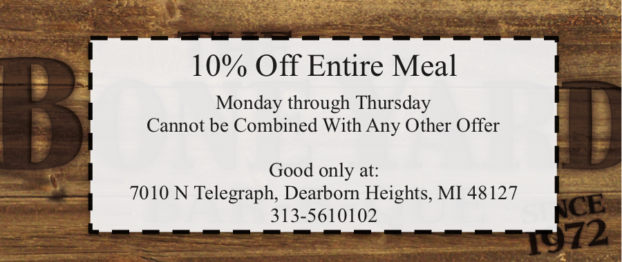 10% Off Entire Meal